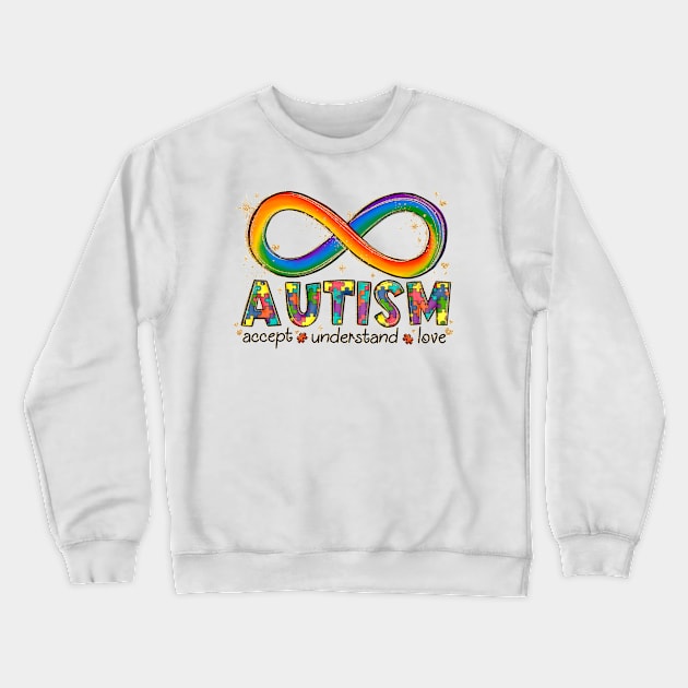 Autism Accept Understand Love Crewneck Sweatshirt by nickymax915